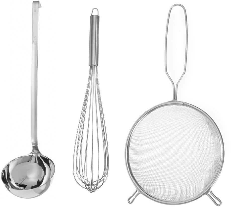 Ladles, sieves and whisks